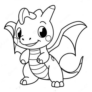 Page De Coloriage Dun Dragonite Mignon Volant 58203-12732