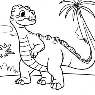 Gigantosaurus Rugissant Page A Colorier 58374-12771