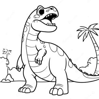 Gigantosaurus Rugissant Page A Colorier 58374-12772