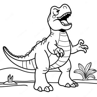 Page A Colorier T Rex Rugissant 58555-12812