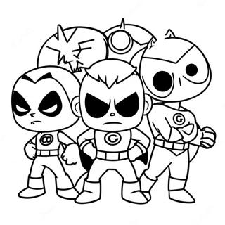 Les Jeunes Titans Go Pages À Colorier