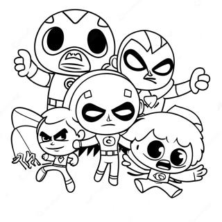 Page A Colorier Equipe Teen Titans Go 58654-12830