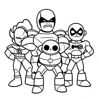 Page A Colorier Equipe Teen Titans Go 58654-12832