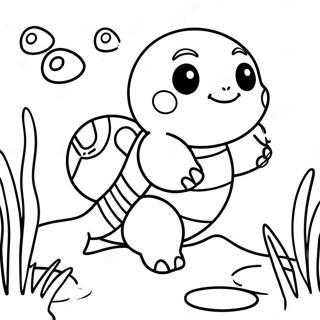 Page A Colorier De Squirtle Nageant Dans Un Etang 58827-12881