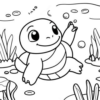 Page A Colorier De Squirtle Nageant Dans Un Etang 58827-12883