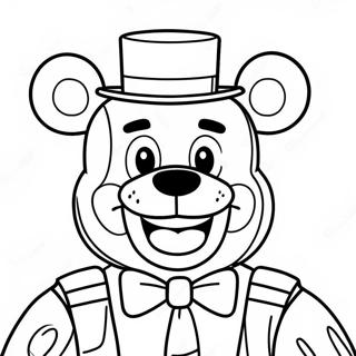 Page A Colorier De Freddy Fazbear Souriant 59406-13012