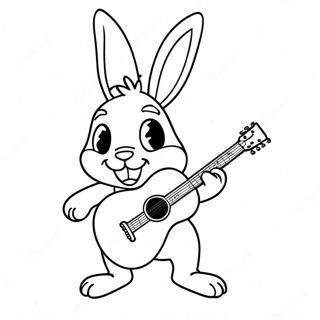 Page A Colorier De Bonnie Le Lapin Jouant De La Guitare 59407-13013