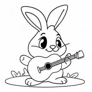 Page A Colorier De Bonnie Le Lapin Jouant De La Guitare 59407-13014