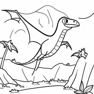 Pterodactyle Volant Au Dessus De Jurassic Park Page A Colorier 59589-13066