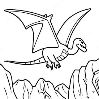 Pterodactyle Volant Au Dessus De Jurassic Park Page A Colorier 59589-13067