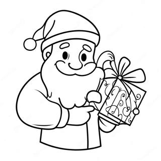 Page A Colorier De Pere Noel Joyeux Tenant Des Cadeaux 59857-13123