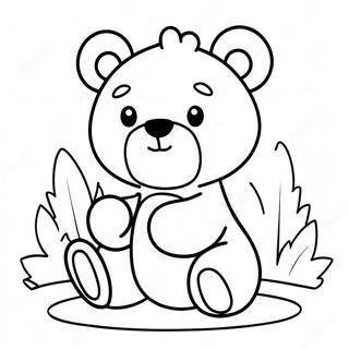 Adorable Ours De Dessin Anime A Colorier 59954-13134