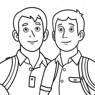 Page A Colorier De Laventure De Chris Et Martin Kratt 60578-13273