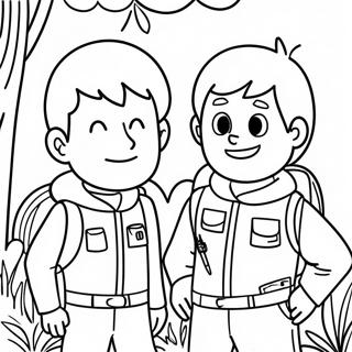 Page A Colorier De Laventure De Chris Et Martin Kratt 60578-13274