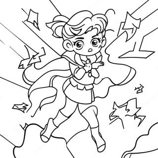 Sailor Jupiter Avec Des Eclairs Page A Colorier 60764-13341