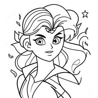 Sailor Jupiter Avec Des Eclairs Page A Colorier 60764-13343