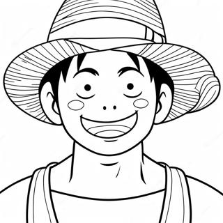 Luffy Avec Un Chapeau De Paille Page A Colorier 60854-13353