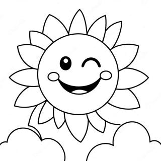 Soleil Heureux Page A Colorier 60950-13372