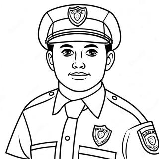 Page A Colorier Dun Policier En Uniforme 61043-13391