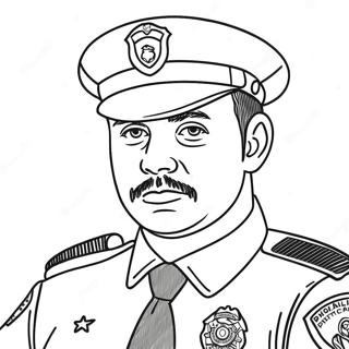 Page A Colorier Dun Policier En Uniforme 61043-13392