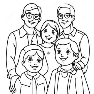 Page A Colorier De La Famille Heureuse 61497-13510