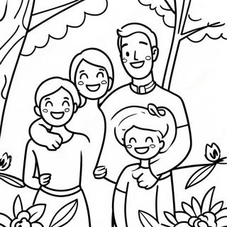 Page A Colorier De La Famille Heureuse 61497-13512