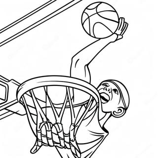 Page A Colorier De Joueur De Basketball Dunkant 6173-1794