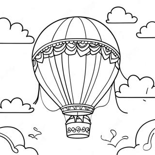 Montgolfière Pages À Colorier