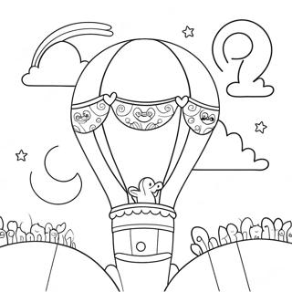 Page A Colorier Dune Montgolfiere Fantaisiste Avec Des Amis Animaux 61785 13598