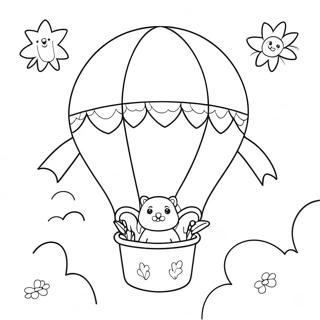 Page A Colorier Dune Montgolfiere Fantaisiste Avec Des Amis Animaux 61785 13599