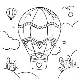 Page A Colorier Dune Montgolfiere Fantaisiste Avec Des Amis Animaux 61785 13600