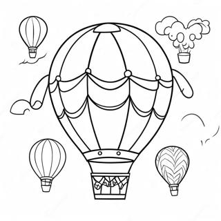 Montgolfière Pages à colorier