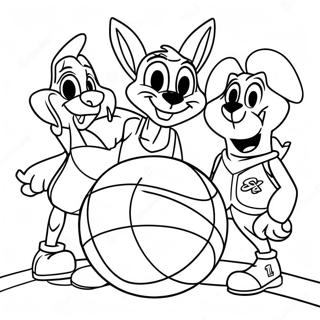 Page A Colorier Du Jeu De Basket Space Jam 61864-13606