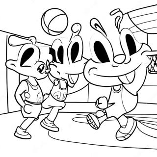 Page A Colorier Du Jeu De Basket Space Jam 61864-13608