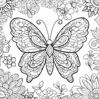 Page A Colorier De Papillon Zentangle Complexe 61956-13646