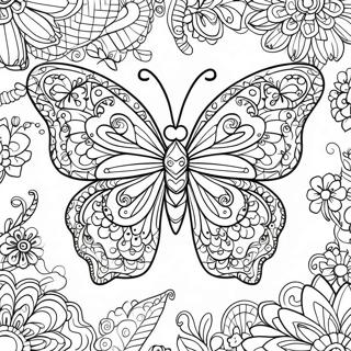 Page A Colorier De Papillon Zentangle Complexe 61956-13647