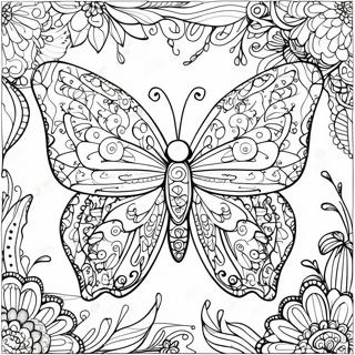 Page A Colorier De Papillon Zentangle Complexe 61956-13648