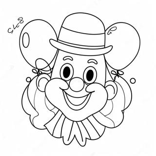 Clown Colore Avec Des Ballons Page A Colorier 62605-13806