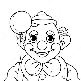 Clown Colore Avec Des Ballons Page A Colorier 62605-13807