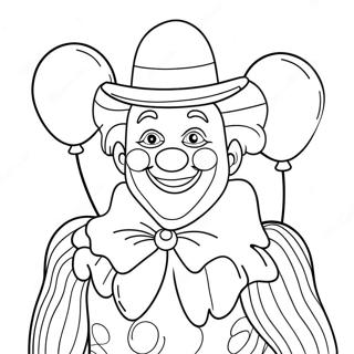 Clown Colore Avec Des Ballons Page A Colorier 62605-13808