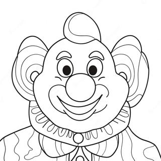 Clown Drole Avec Un Gros Nez Rouge Page A Colorier 62606-13809