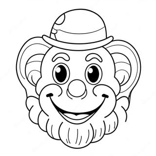 Clown Drole Avec Un Gros Nez Rouge Page A Colorier 62606-13810