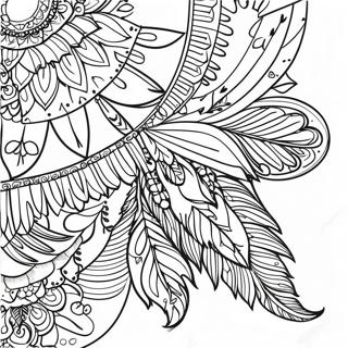 Page A Colorier Mandala Plume Boheme 62698-13850