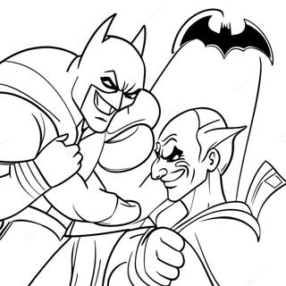 Page A Colorier De Batman Combattant Le Joker 6270-2350