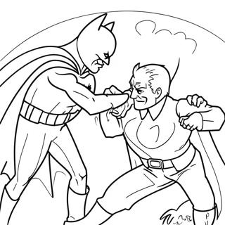 Page A Colorier De Batman Combattant Le Joker 6270-2352