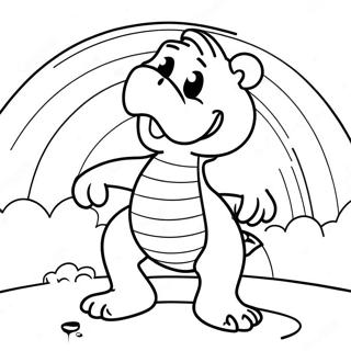 Barney Dans Un Arc En Ciel Page A Colorier 62981-13912