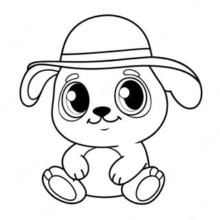 Page A Colorier Beanie Boo Joueur Avec Un Chapeau 63528-14076