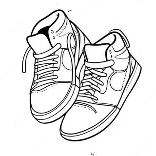 Page A Colorier De Chaussures De Basketball Montantes 6375-2337