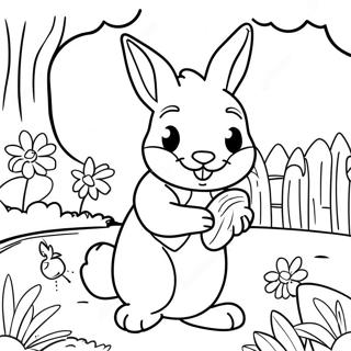 Peter Rabbit Dans Une Page A Colorier De Jardin 63791-14146