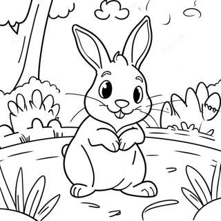 Peter Rabbit Dans Une Page A Colorier De Jardin 63791-14147